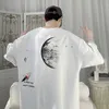 Herr t-shirts varor full 8xl-m ren bomull kortärmad t-shirt för herr sommaren ny pi shuai tryckt halvärmad t-shirt med förstorad vikt