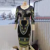 Базовые повседневные платья Повседневные платья Африканские женские элегантные запястья на талии для работы Деловая мода Тонкие платья 240302