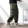 بنطلون واحد طريق رجالي السراويل البضائع الرجال 2023 Techwear Cotton Pockets Hip Hop Baggy Joggers اليابانية أزياء الشوارع