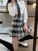 스커트 봄 여름 주름 짧은 치마 여성 학교 체크 무늬 스커트 여성 한국 스타일 알린 치마 일본 카와이 2022