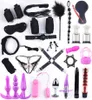 Vibrator-Bondage-Set, 25-teilig, Sexspielzeug für Frauen, Männer, Handschellen, Nippelklemmen, Peitsche, Spanking, Sex, Silikon, Metall, Analplug, Hintern, Bdsm3021771