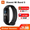Устройства Глобальная версия Xiaomi Mi Band 5 Смарт-браслет 4-цветный AMOLED-экран Miband 5 Smartband Фитнес-трекер Водонепроницаемый Smart Band 5