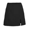 Skirts Fashion Temperament Street Slim-fit Zipper Autumn Winter Women's High-waisted Corduroy Skirt Solid Color Slit A-line