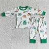 Clothing Sets Toddler Kids Sleepwear Outfit Matching Baby Boy Girl Long Sleeves Cake Pullover T-shirts Children Pants Pajamas