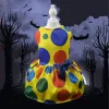 Vêtements Halloween Fournitures pour animaux de compagnie Vêtements Effrayant Sorcière Clown Cadeau Robe Coloré costume de chien de compagnie Noël Vacances mignon amusant robe de chat pour animaux de compagnie