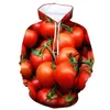 Hoodies للسيدات الخريف الخضار مضحكة ثلاثية الأبعاد طباعة النساء الأزياء عرضية للبلوزات الضخمة كيدى الأطفال ملابس التتبع.