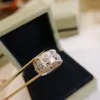 2024 designer ring luxury designer rings for women four leaf clover cleef kaleidoscope ring 18K Gold silver diamond nail Ring Valentine Party wedding wholesale