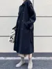 Autumn High-end Drape British Style Loose Mid Length Kne Length Trench Coat för kvinnors trendjacka