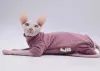 Vêtements pour chats sans poils, sweat à capuche chaud et doux à quatre pattes pour chats Sphynx pour l'automne et l'hiver pour Devon Rex, Cornish
