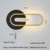 Wall Lamp Nordic Indoor Led With Switch Bedroom Light Home Living Room Background Sofa Deco Black Gold Luminaria