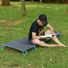 Mat Outdoor Portable Folding Camping Bed Aluminum Alloy Travel Cot Ultralight Tent Bed with Storage Sack for Camping Backpacking