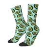 Men's Socks Green Avocado Plant Pattern Men Women Crew Unisex Funny 3D Printed Dress