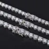 7 dagar snabb leverans isad 925 Sterling Silver Pass Diamond Tester VVS Moissanite Diamond Cluster Tennis Chain Necklace