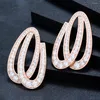 Boucles d'oreilles pendantes Soramore luxe grand pour les femmes fête de mariage CZ Dubai mariée Boucle D'oreille bijoux à la mode cadeau