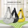 Sac à bandoulière pour chien de compagnie sac de sortie pour animaux de compagnie portable confortable respirant grande capacité sangle réglable pour petits animaux chat chien 240226