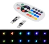 1 par T10 RGB Multifärger Byte LED -lamplampa Färgglad autobil Ljus med fjärrkontroll111765