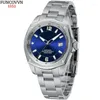 Zegarek Funcovvn Luxury Men Mechaniczne zegarek na rękę Sapphire Glass Nurving Watch For Man Stal nierdzewna 100 m wodoodporne automatyczne zegarki
