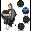 Cape de coiffure professionnelle imperméable pour Salon de coiffure, barbier, coupe de cheveux, avec tablier de fenêtre de visualisation, 240222