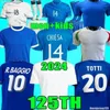 125th Italy Soccer Jerseys Anniversary Retro BAGGIO Italia VERRATTI CHIESA 1994 Maglie Da Calcio TOTTI 2023 2024 Football Shirt BARELLA MALDINI BONUCCI Kids Kit