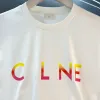 Tasarımcı Kadın Tişörtleri Gradyan Mektup Baskı Kısa Kollu Yüksek Sokak Gevşek Büyük Boy Günlük T-Shirt Pamuk Üstleri Kadın Resmi İş Giyim S-5XL