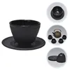 Tea Cups Iron Cup Coaster Chinese Teacups Glasses Saucer Drinking Mini Cast For Office