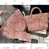 السيدات قماش التسوق الأكياس الشاطئية أعلى مقابض Deauville القابض الفضية سلسلة Crossbody كتف الكتف السعة كبيرة السعة للعطلات 22x26cm 38x30cm