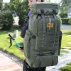 배낭 야외 80L 백패시 군대 캠핑 하이킹 남자 캔버스 여행 등반 가방 로프 슬링 큰 노트북 rucksack