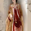 Cinese Hanfu Vestito Carnevale Fata Cosplay Ricamato Costume Antico Rosa Maniche Lunghe Elegante Donna Danza 240220