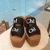 New fashion WOODY Flat Slipper sandal Clog Summer Beach Casual shoes luxury Sliders canvas Women Men outdoor gift pool platform shoe Designer Mule Slide girl lady box