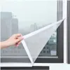 Sheer Curtains Selfhezyjne zamek błyskawiczny Netw Antimosquito Window Sn DIY można dostosować Mosquitera 230812 Dostawa Dhwco