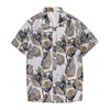 Erkekler Rahat Gömlek Hawaii tarzı kısa kollu gömlek erkek yaz ağacı baskı kısa kollu tatil için