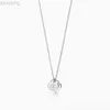 Colliers Tiffanyans Pendentif Designer Pop Collier De Mode Classique S925 En Argent Sterling Double Coeur Gomme Ensemble Diamant Plaqué Amour Cadeau avec boîte 240302