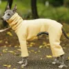 Pulls doux hiver vêtements pour chiens chaud polaire chien pull col haut couleur unie chien pull doux à quatre pattes à manches longues vêtements pour animaux de compagnie