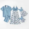 Robes mère fille chose robes ensemble familial fleur maman maman bébé maman et moi vêtements mode irrégulière femmes filles robe d'été