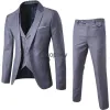 Trajes Conjuntos de 3 piezas Blazers para hombre 2023 Trajes formales de boda Elegantes negocios de lujo Chaleco completo Pantalones Abrigos Chaquetas clásicas Ropa de trabajo masculina