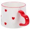 Ensembles de vaisselle tasse à café en céramique Cappuccino expresso tasse mignonne thé au lait Latte motif de coeur