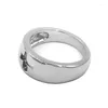 Cluster Rings Wholesale Hollow Cross Ring Stainless Steel High Polish Quality Silver Color Biker Women Girls SWR0836