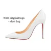 Rose Red Sexy Brand Womens Pompes Bottoms Pointed Toe High Heel Chaussures noir 8cm 10cm 12cm Mariage peu profond plus 44