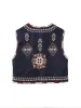 Jackets TRAF Vintage Embroidery Vest Jackets Women 2023 Summer Ladies National Style Vests for Women Loose Casual WaistCoat Tops