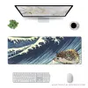 Pads Cool Hedgehog Surfing Gaming Mouse Pad Rubber Stitched Edges Mousepad 31.5'' X 11.8''