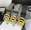 Mode Classic Men Designer Belts Womens Mens Casual Letter Smooth Buckle Luxury Belt 20 Färger Bredd 3,8 cm med låda