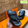2024 Empire Flats Heels Sandals for Mens Classic Leather Slides Sandale Fashion Luxy Luxe Designer Sandal Man Trend Summer Slippers Shlippers Slippers