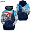 Men's Hoodies HX Graphic Overalls Men Christmas Chihuahua Clothing 3D Print Casual Hoodie Unisex Harajuku Sweatshirts