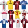 1995 1996 1996 Baggio Weah Boban 레트로 축구 유니폼 밀란 1993 1993 Maldini di Canio Savicevic Baresi Vintage AC 클래식 풋볼 셔츠