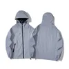 Night Reflective Jackets Double Fabric Windbreaker Hooded Jacket Men Hip Hop Dancer singer Waterproof Zipper Coats Outwear 240226