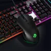 Mäuse INPHIC PB1 USB-Gaming-Maus mit Kabel, 6 Tasten, leuchtende Stummschaltung, 4800 DPI-Einstellung, Makrodefinition, Programmierung, Gaming-Mäuse für PC