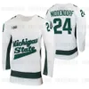 Custom 2022 2024 Michigans States Spartans Hockey Jersey Duncan Keith Nash Nienhuis Artyom Levshunov Matt Basgall Nicolas Müller Isaac Howard Gavin O'Connell