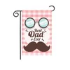 Happy Fathers Day Feiertag feiern Liebe DAD Gartenflagge Papa Flagge Dekoration Hof Hof Herz Flagge Leinenmaterial P279