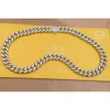 Cool Rap Moissanite Cuban Link Chain S925 Silver Opel Link Chain Necklace Gold Plated Vvs Moissanite Single Chain