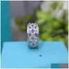 Diseñadores Anillo Moda Mujeres Joyas Regalo Lujos Diamante Sier Anillos Diseñador Pareja Joyería Regalos Simple Estilo Personalizado Fiesta Bi Dho5N